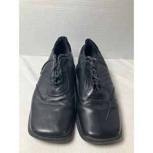 Mens Black Leather Square Toe Lace Up Dress‎ Shoes Oxford Style